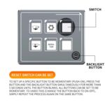 SP5106 RV YACHT Modified 5mm Film Touch Panel Switch de panel de 6 bits - Imagen 3