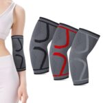 1 par de equipo de protección para deportes de fitness, coderas deportivas transpirables para sudoración, L (Red) - Imagen 2