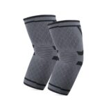 1 par de equipo de protección para deportes de fitness, coderas deportivas transpirables para sudoración, M (Black)