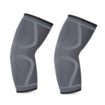 1 par de equipo de protección para deportes de fitness, coderas deportivas transpirables para sudoración, S (Smoke Gray)