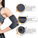 1 par de equipo de protección para deportes de fitness, coderas deportivas transpirables para sudoración, S (Smoke Gray) - Imagen 4