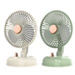 Ventilador USB con cabezal móvil retro de escritorio silencioso portátil F10, F10 Milk White - Imagen 2