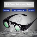 8x binoculares de pesca gafas de telescopio con zoom, estilo:, Telescope+Gray Yellow Clip - Imagen 2