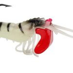 Señuelo de pesca de mar de agua dulce de cebo falso de camarón suave con cabeza de plomo de varias secciones, 5 Color / Set - Imagen 3