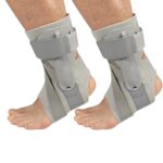1 par de protector de tobillo con correa de soporte de hoja de plástico fijo de compresión, tamaño:, XL (Gray)