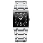 FNGEEN 3627 Reloj cuadrado impermeable para hombre con calendario, Full Gold Black Surface, Full Gold Gold Surface, Black Belt Rose Shell Black Surface, Black Belt Gold Shell Black Surface, Black Belt Black Shell Black Surface, White Steel White Surfac...