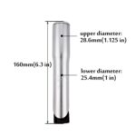 Vástago de horquilla delantera para bicicleta de carretera FMFXTR, elevador de núcleo de manillar modificado para aumentar la altura, 25.4mm Silver - Imagen 2