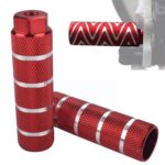 FMFXTR Asiento Trasero de Bicicleta Pedal Trasero Trasero Universal Poste Trasero, Red Large Hole Long