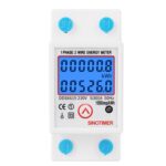 SINOTIMER DDS6619-526L-2 puede restablecer el medidor de energía eléctrica de la luz de fondo de retroiluminación cero