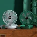 Ventilador pequeño portátil plegable para el hogar de escritorio de oficina, 8 inch Green - Imagen 2