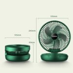 Ventilador pequeño portátil plegable para el hogar de escritorio de oficina, 8 inch Green - Imagen 3