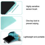 Tablero de escritura LCD de 10 pulgadas Tablero dibujado a mano para niños, Estilo:, Light Blue Colorful - Imagen 3