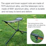 Reposapiés plegable para reposapiés reclinable para acampar, Gray, Negro - Imagen 4