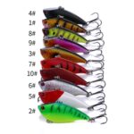 10 PCS HENGJIA VI022 10g 6cm Plástico VIB Señuelo Cebo duro con cuentas de sonido, VI022 2 - Imagen 2