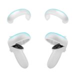 1 par de anillos de silicona anticolisión con agarre de controlador para Oculus Quest2