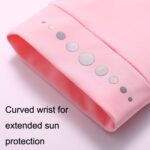 1 par XC-14 Guantes de seda de hielo sin dedos anti-UV con protección solar para montar a caballo, estilo:, Line (Pink) - Imagen 3