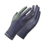 1 par XC-14 Guantes de seda de hielo sin dedos anti-UV con protección solar para montar a caballo, estilo:, Honeycomb (Dark Gray)