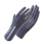 1 par XC-14 Guantes de seda de hielo sin dedos anti-UV con protección solar para montar a caballo, estilo:, Line (Dark Gray)