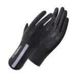 1 par XC-14 Guantes de seda de hielo sin dedos anti-UV con protección solar para montar a caballo, estilo:, Line (Black)