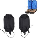 04 Cubrepiernas antinieve para montañismo corto al aire libre, Anti-Snow Leg Covers(Black)