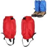 04 Cubrepiernas antinieve para montañismo corto al aire libre, Anti-Snow Leg Covers(Red)
