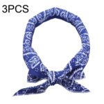 3 PCS Summer Cooling Bandana Neck Wraps Bufanda para mujeres, hombres, niños, mascotas, Blue Leaves