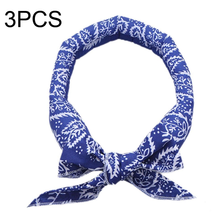 TBD0602651602.jpg 3 PCS Summer Cooling Bandana Neck Wraps Bufanda para mujeres, hombres, niños, mascotas, Blue Leaves - Imagen 1