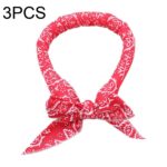 3 PCS Summer Cooling Bandana Neck Wraps Bufanda para mujeres, hombres, niños, mascotas, Red Leaves