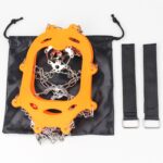 1 par de 23 picos de crampones para caminar al aire libre en invierno, pesca en hielo, zapatos de nieve, picos, tamaño:, XL Orange - Imagen 2