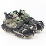 1 par de 23 picos de crampones para caminar al aire libre en invierno, pesca en hielo, zapatos de nieve, picos, tamaño:, L Black - Imagen 4