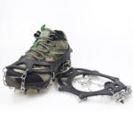 1 par de 23 picos de crampones para caminar al aire libre en invierno, pesca en hielo, zapatos de nieve, picos, tamaño:, XL  Black