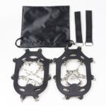 1 par de 23 picos de crampones para caminar al aire libre en invierno, pesca en hielo, zapatos de nieve, picos, tamaño:, XL  Black - Imagen 2
