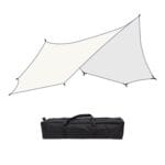 Tienda de cortina octogonal para exteriores Protección contra la lluvia y el sol Camping Sombrilla Pérgola, White