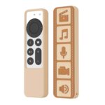 Funda protectora antideslizante impermeable de silicona para mando a distancia para Apple TV 4K 2021, (Brown)