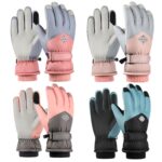 1 par de guantes de moto para montar al aire libre, gruesos, cálidos y resistentes al viento, de lana de invierno, Free Code - Imagen 2
