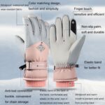 1 par de guantes de moto para montar al aire libre, gruesos, cálidos y resistentes al viento, de lana de invierno, Free Code - Imagen 3