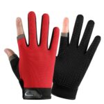 1 par QX0008 Protector solar para exteriores Guantes de pesca con dos dedos expuestos antideslizantes, Free Size