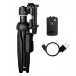 YUNTENG Trípode de varilla Selfie para teléfono móvil con control remoto Bluetooth, 9928N Black - Imagen 2