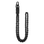QD-258 Cordón de cuerdas de paracaidistas con hebilla de metal tejida a mano multifuncional para exteriores, QD-258 Paratroopers Ropes(Black)