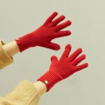 227-A0124 Guantes cálidos para pantalla táctil a rayas de punto de lana Guantes cálidos para ciclismo de invierno
