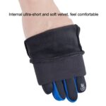 1 par de guantes gruesos y de terciopelo para ciclismo resistentes al viento y al frío, estilo:, Male Version (Black) - Imagen 4
