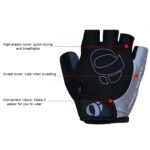 YIZIMI Guantes de medio dedo antichoque Ciclismo Guantes de dedo corto de silicona, S - Imagen 4