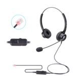 VT200D Auriculares de operador de auriculares de teléfono de orejas dobles con micrófono, especificaciones:, Crystal Head with Tuning
