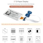 Waveshare 5inch E-Paper Display 960×552 Resolution, SPI Interface Compatible With Raspberry Pi GPIO, With Driver HAT - Imagen 3