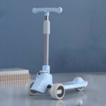 MIJIAQI 01 3 en 1 Scooter plegable multifuncional para niños con música y luces, especificaciones:, Blue