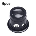 5 uds lupa ocular lente de cristal tipo ocular reparación lupa, veces:, 5pcs 3X