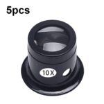 5 uds lupa ocular lente de cristal tipo ocular reparación lupa, veces:, 5pcs 10X