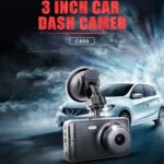 C900 3 pulgadas 1080P HD Grabadora de conducción con detección de movimiento de doble lente - Imagen 2