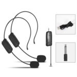 Auriculares inalámbricos UHF Micrófono Lavalier Amplificador de auriculares, One For Two