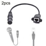 2 uds XLR 3 pines hembra a RJ45 hembra conector de red adaptador convertidor Cable, 30cm